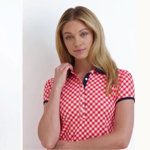 Fairway & Greene ESTI POLO Red White and Blue Size Small NWT - Picture 2 of 15